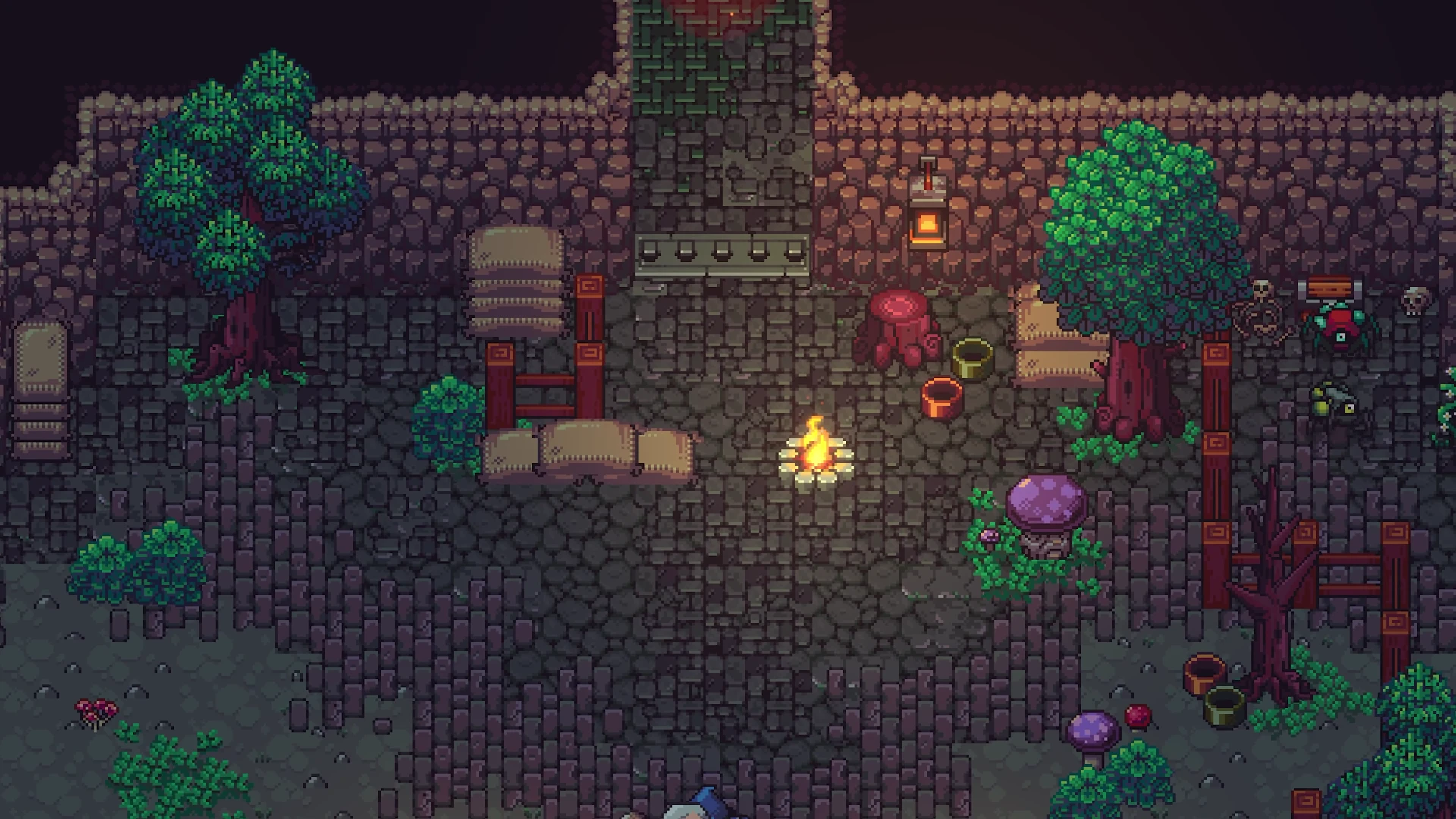 Carved stone archway leading into deep underground ruins